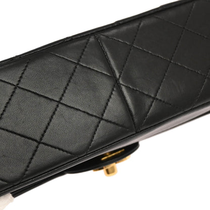 Chanel 1989-1991 Black Lambskin Shoulder Bag