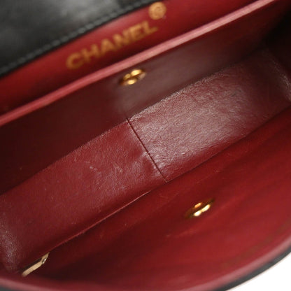 Chanel 1989-1991 Black Lambskin Shoulder Bag