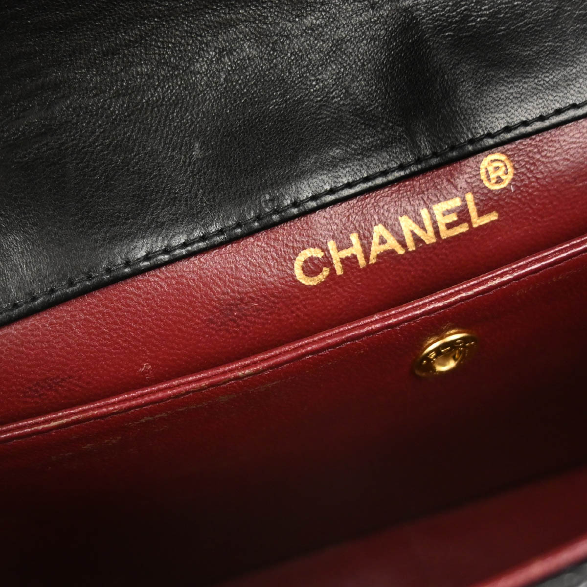 Chanel 1989-1991 Black Lambskin Shoulder Bag
