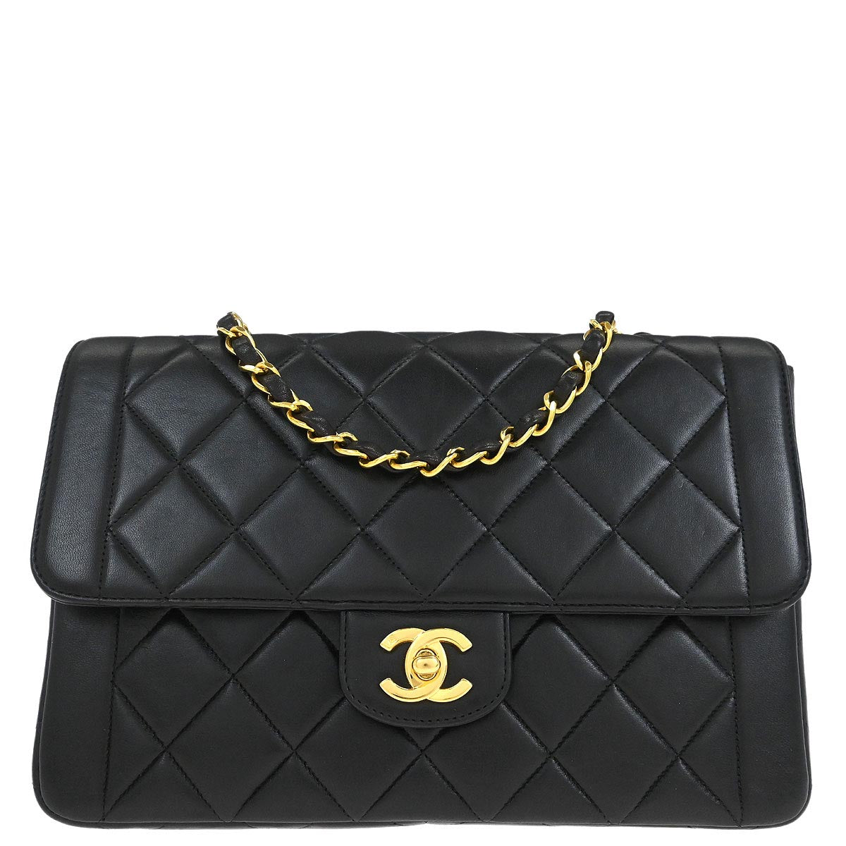 Chanel Black Lambskin Shoulder Bag