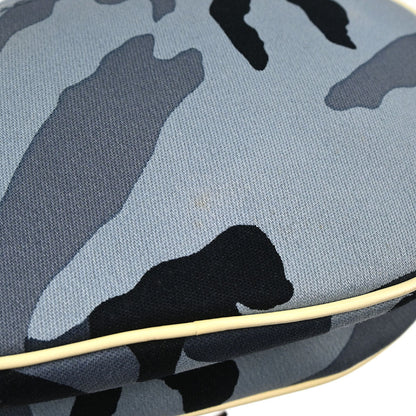 Christian Dior Blue Canvas Camouflage Saddle Handbag