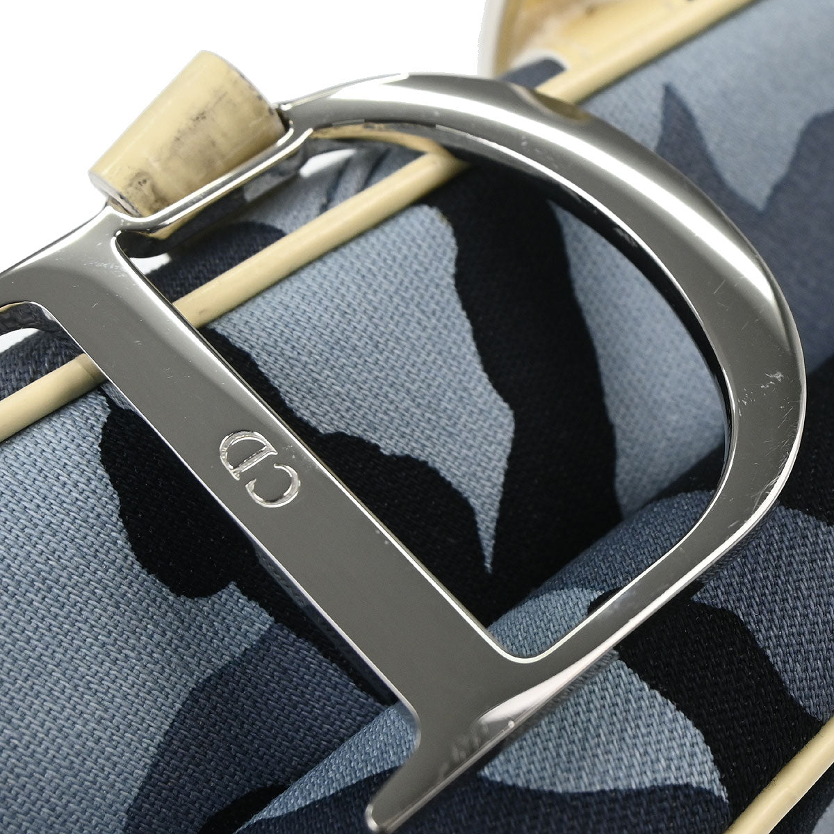 Christian Dior Blue Canvas Camouflage Saddle Handbag
