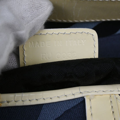 Christian Dior Blue Canvas Camouflage Saddle Handbag