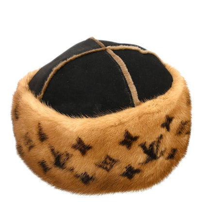 Louis Vuitton * Monogram Mink Cossack Hat #S Small Good
