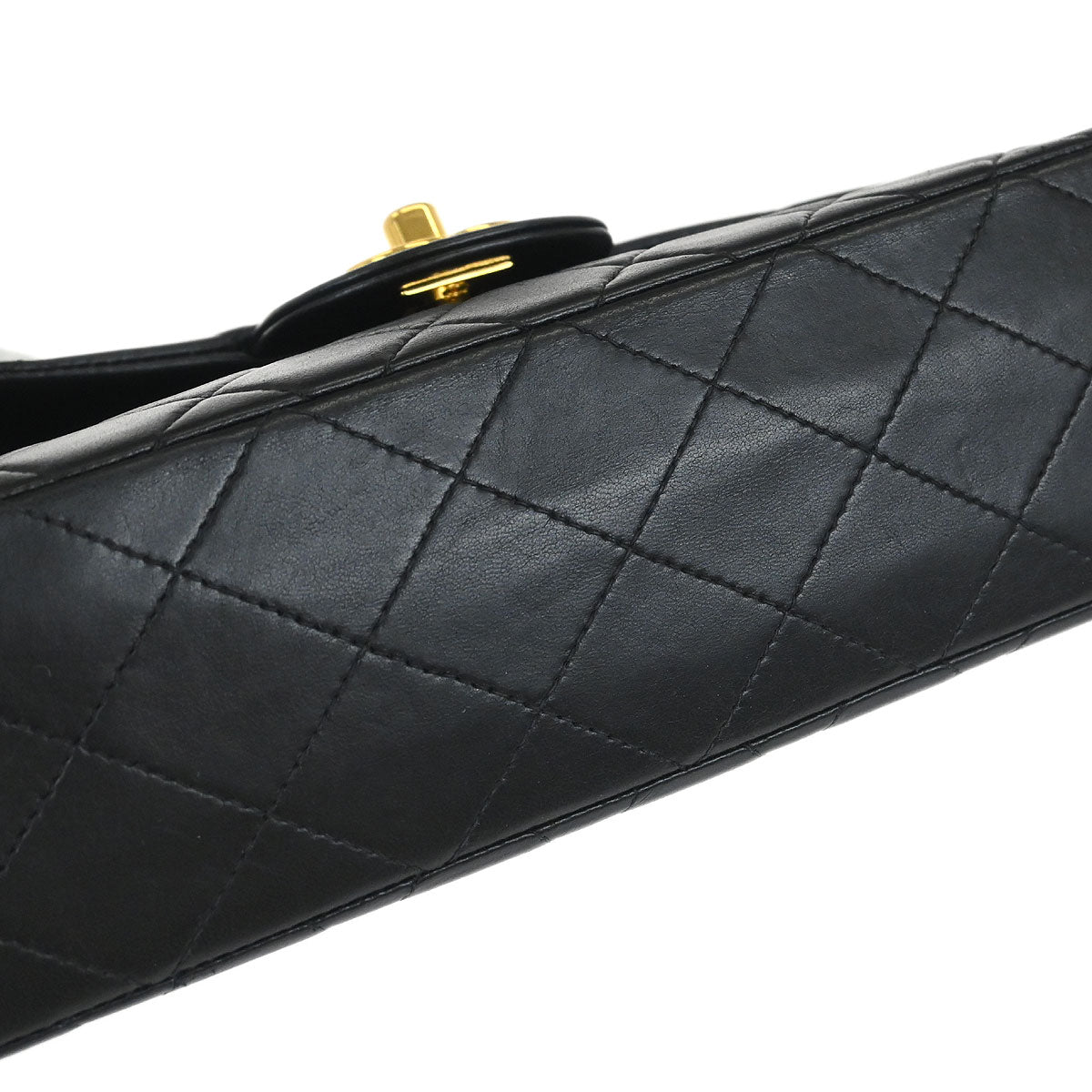 Chanel Black Lambskin Small Classic Double Flap Shoulder Bag