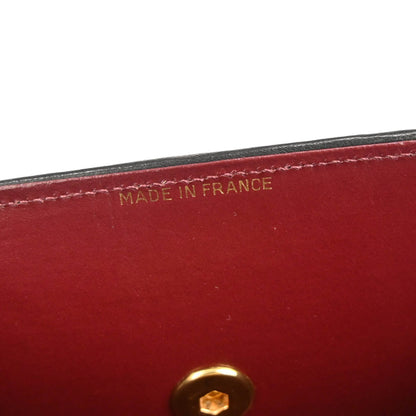 Chanel 1994-1996 Black Lambskin Paris Shoulder Bag