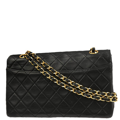 Chanel 1989-1991 Black Lambskin Shoulder Bag