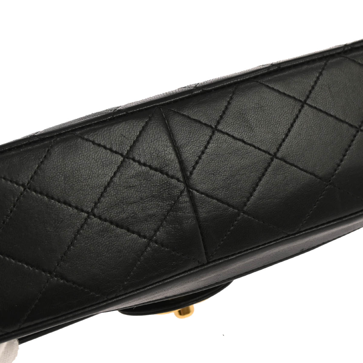 Chanel 1989-1991 Black Lambskin Shoulder Bag