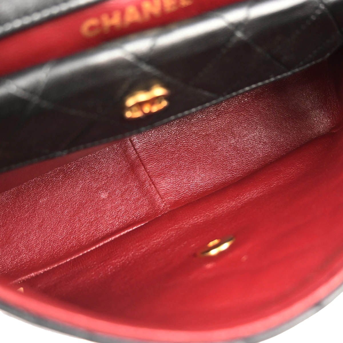 Chanel 1989-1991 Black Lambskin Shoulder Bag