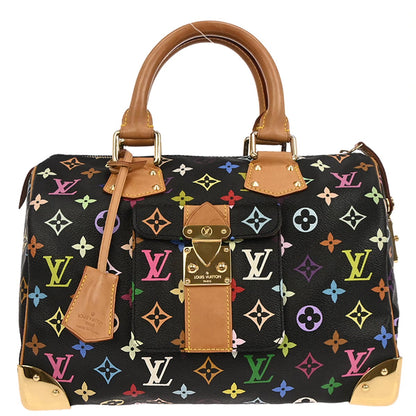 Louis Vuitton Black Monogram Multicolor Speedy 30 Handbag M92642