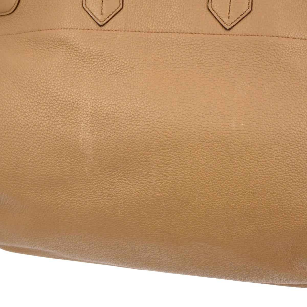 Hermes Tabac Camel Taurillon Clemence Haut a Courroies 50 Handbag