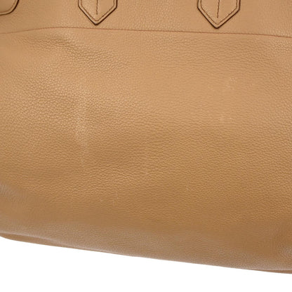 Hermes Tabac Camel Taurillon Clemence Haut a Courroies 50 Handbag