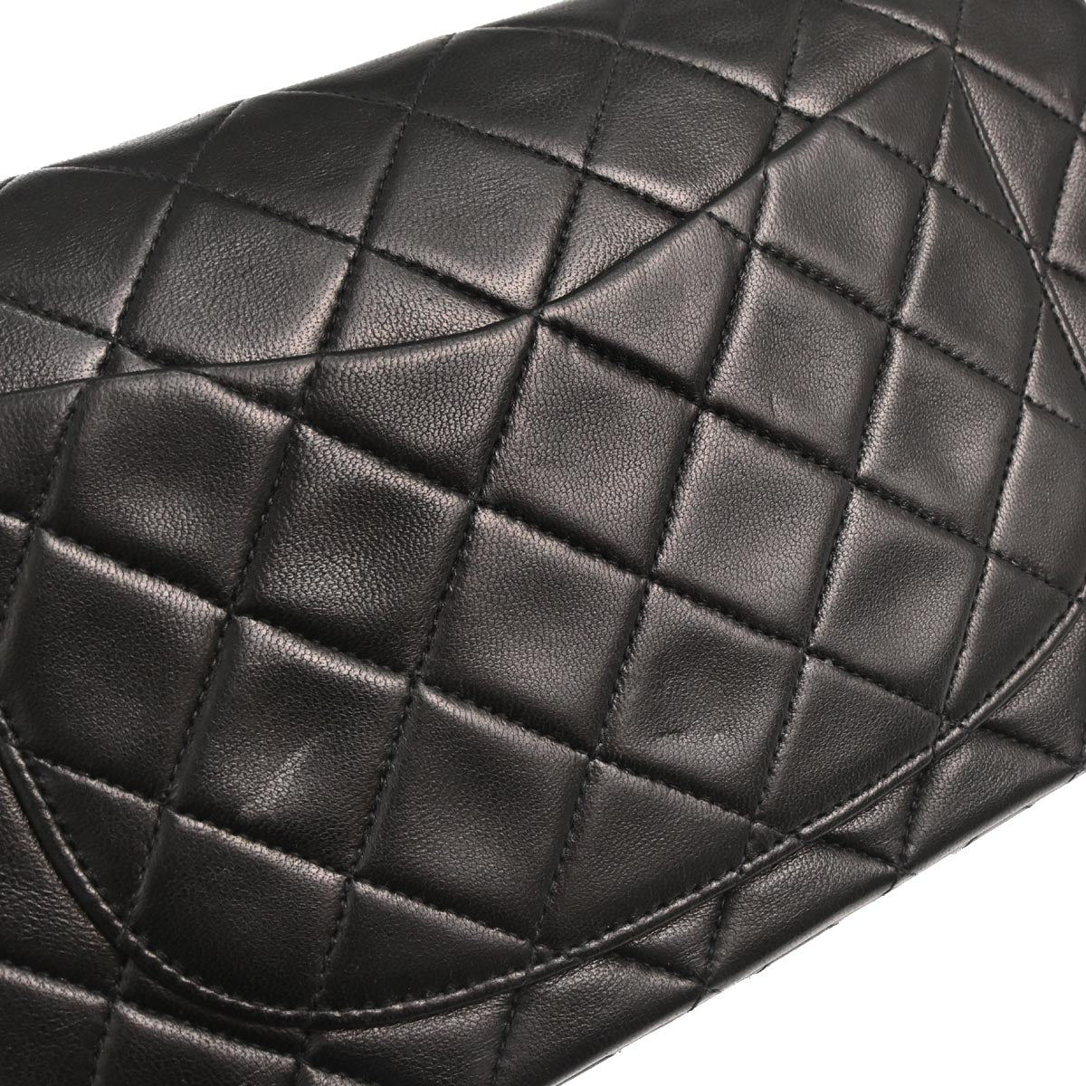 Chanel 1994-1996 Black Lambskin Small Classic Double Flap Shoulder Bag