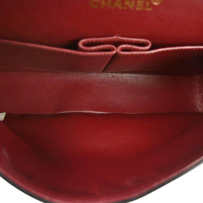 Chanel 1994-1996 Black Lambskin Small Classic Double Flap Shoulder Bag