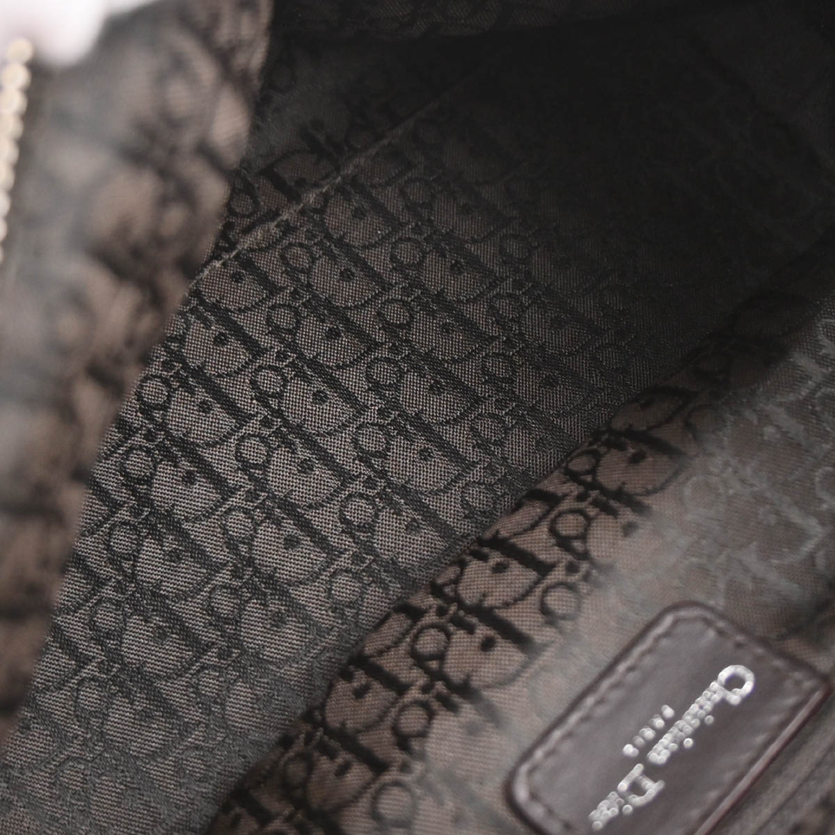 Christian Dior Brown Mouton Flight Shoulder Bag