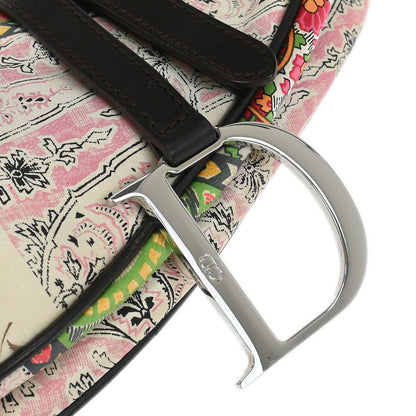Christian Dior Satin Paisley Saddle Handbag