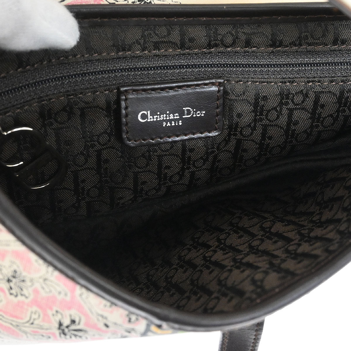 Christian Dior Satin Paisley Saddle Handbag