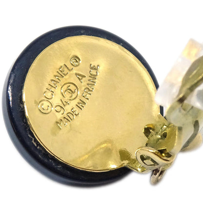 Chanel Gold Costume Pearl Dangle Clip-On Earrings 94A