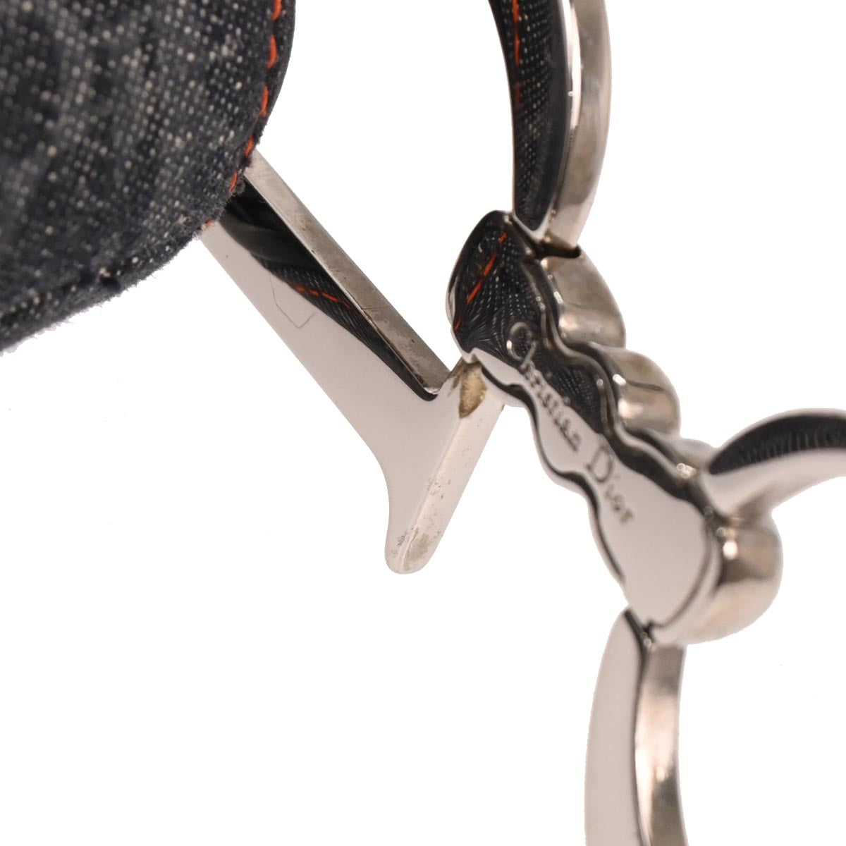 Christian Dior Navy Canvas Flight Trotter Saddle Handbag