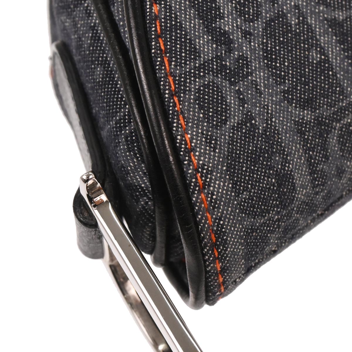 Christian Dior Navy Canvas Flight Trotter Saddle Handbag