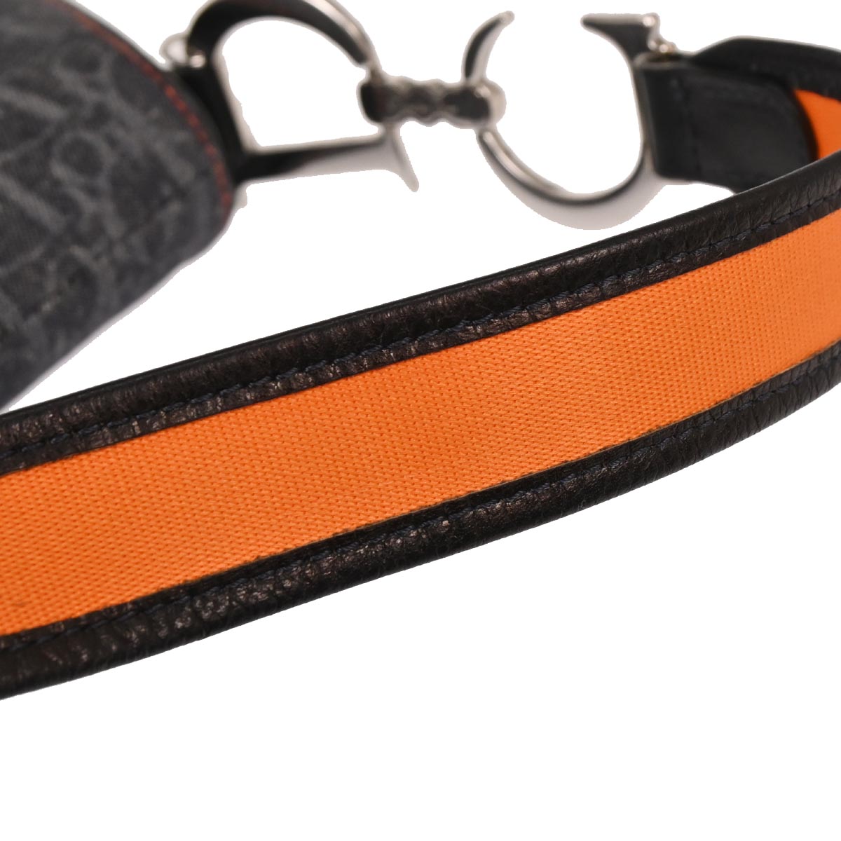 Christian Dior Navy Canvas Flight Trotter Saddle Handbag