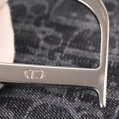 Christian Dior Navy Canvas Flight Trotter Saddle Handbag