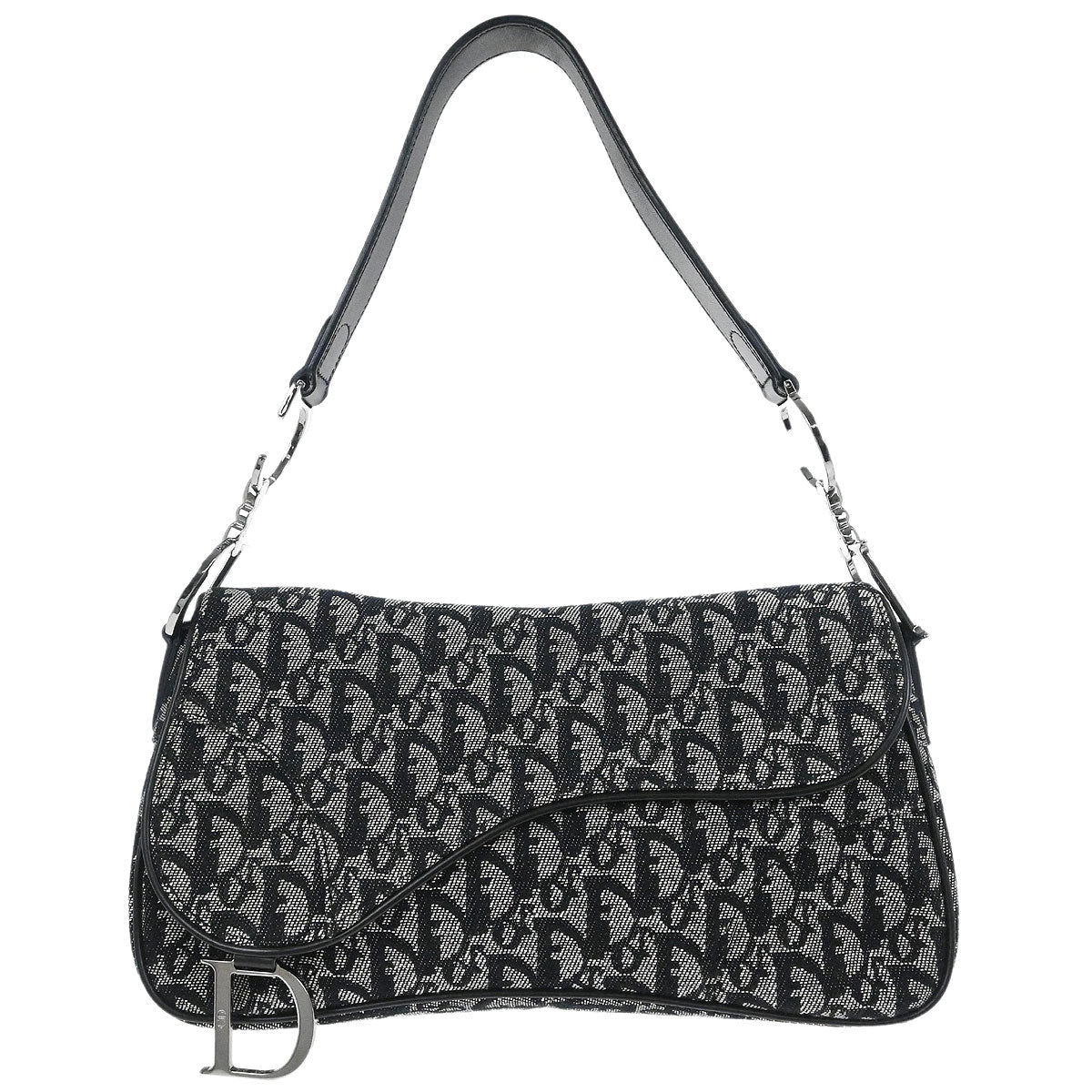 Christian Dior Black Trotter Saddle Handbag