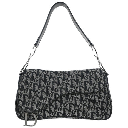 Christian Dior Black Trotter Saddle Handbag