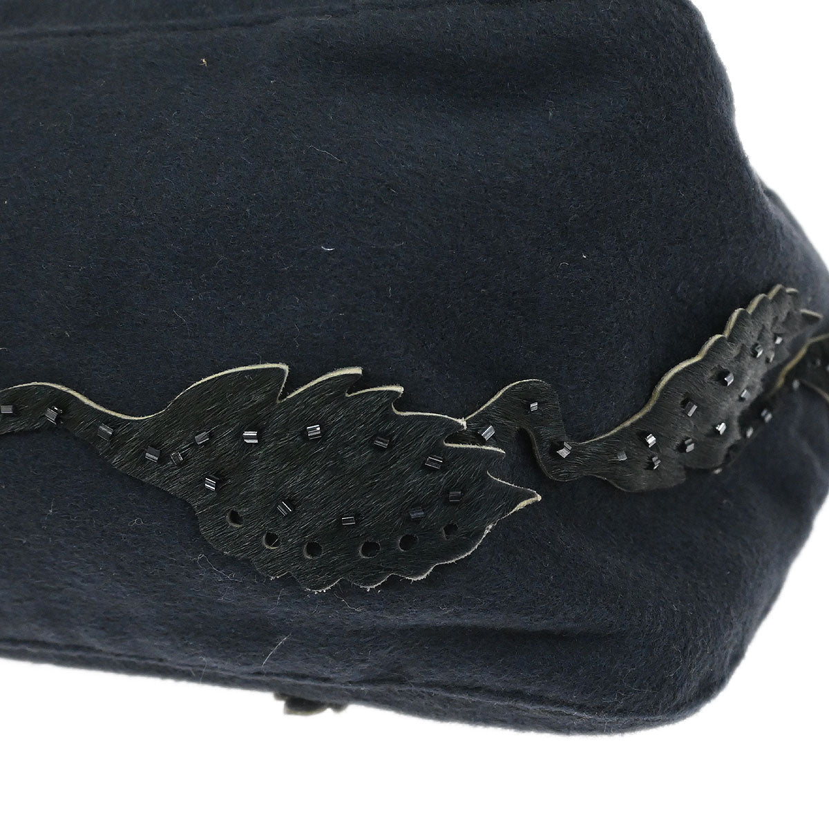 Fendi Black Wool Pony Hair Mamma Baguette Handbag