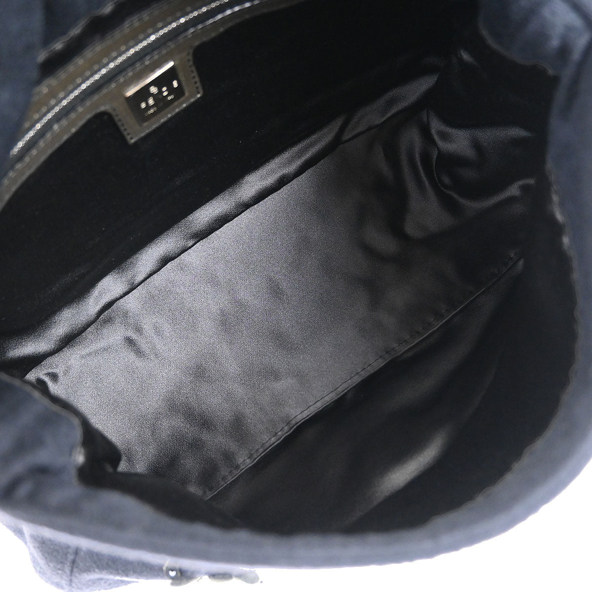 Fendi Black Wool Pony Hair Mamma Baguette Handbag