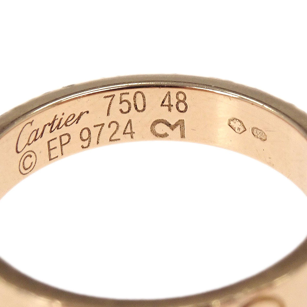 Cartier Mini Love Ring 750 #48 Jewelry