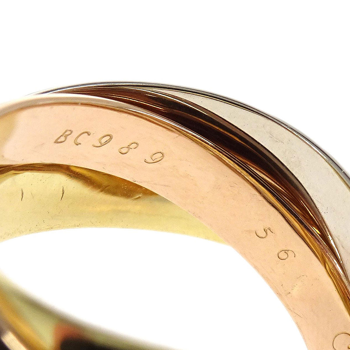 Cartier Trinity Ring 750 BC989 #56 #48 Jewelry