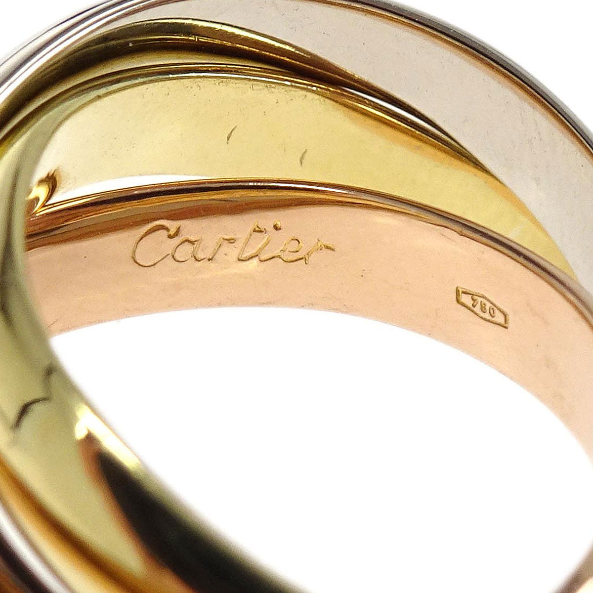 Cartier Trinity Ring 750 BC989 #56 #48 Jewelry