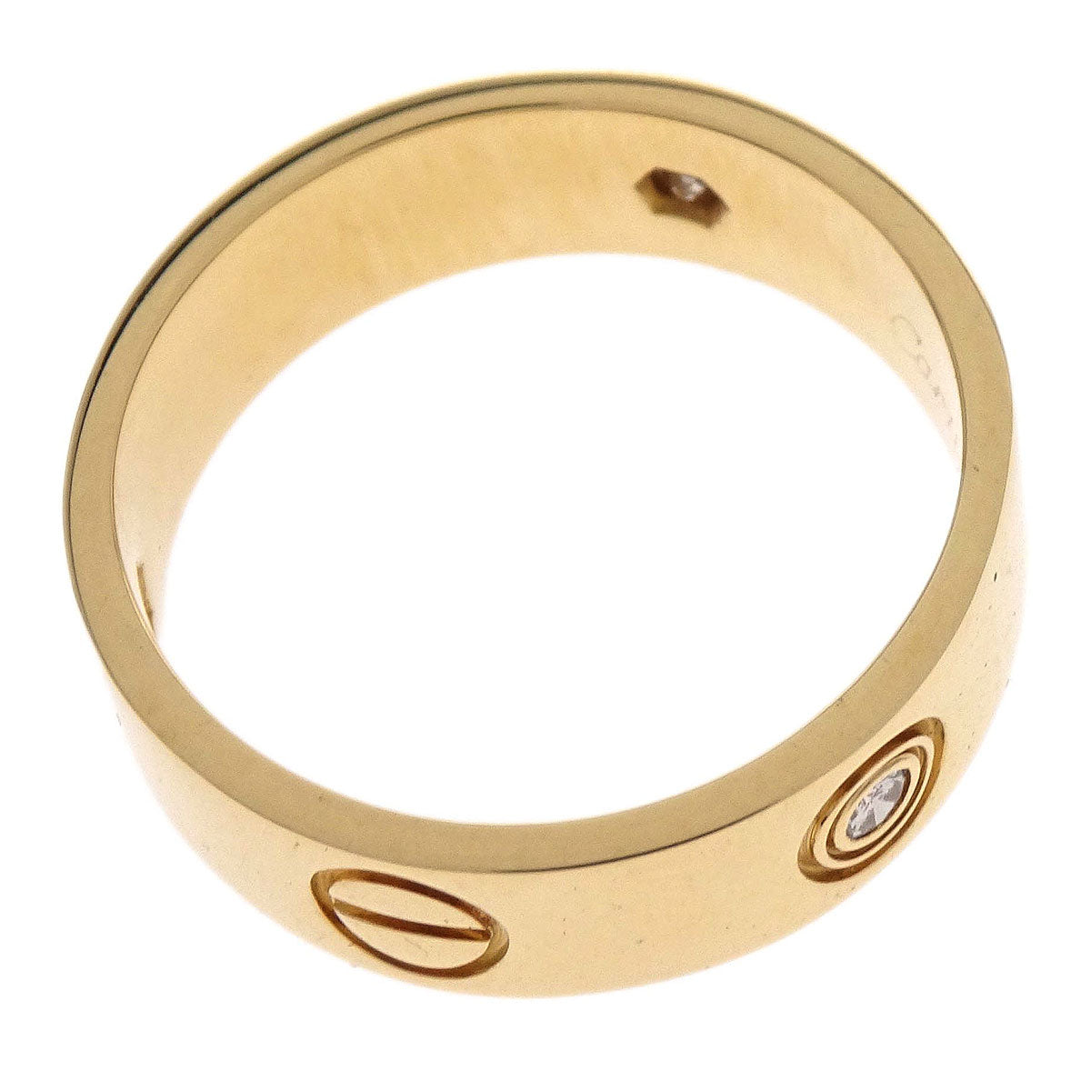 Cartier Love Ring 750 Half Diamond #52 750-52-946133 Jewelry