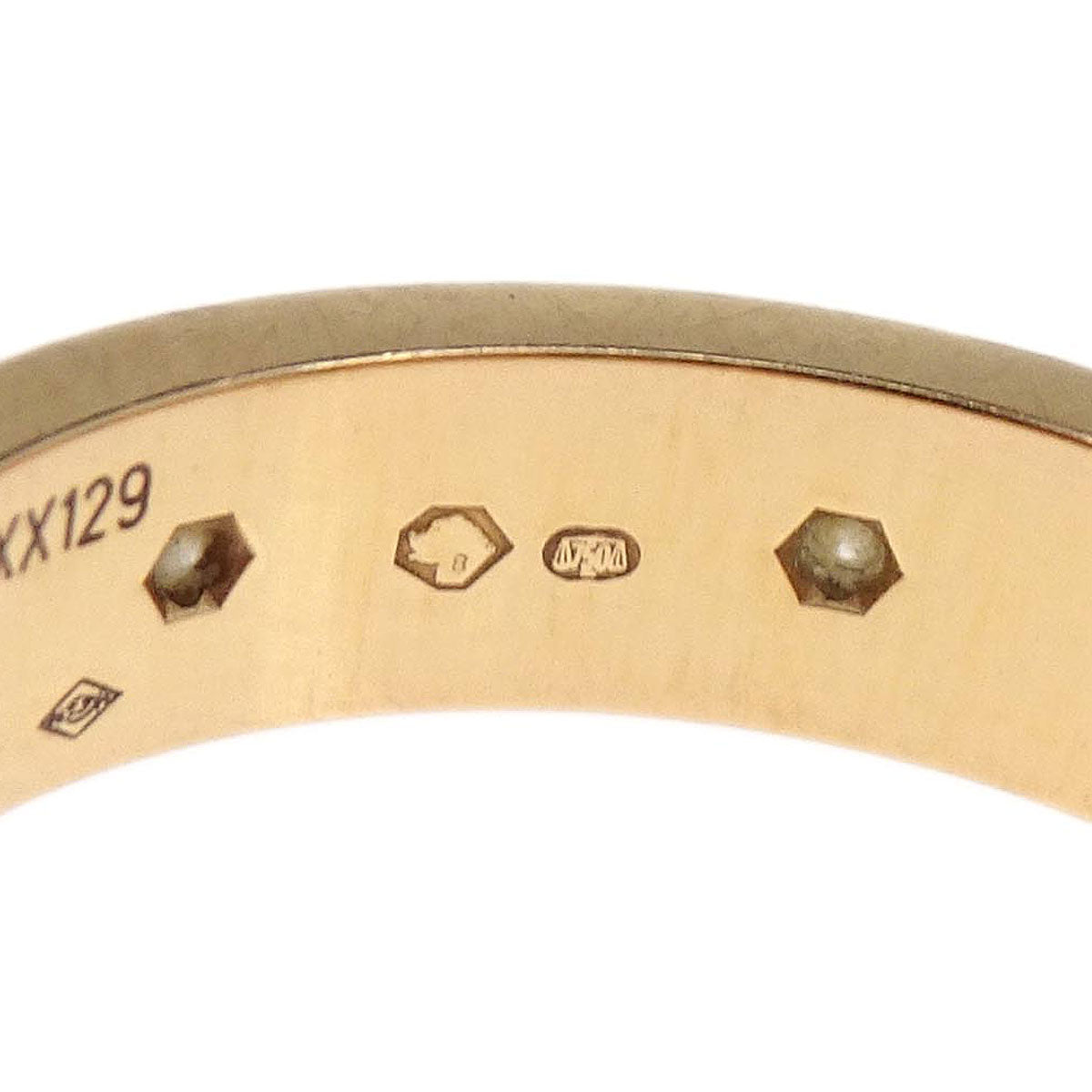 Cartier Mini Love Ring Au750 Diamond FXX129 #49 Jewelry