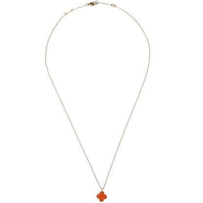 Van Cleef & Arpels Sweet Alhambra Necklace Carnelian Au750 JA502227 Jewelry