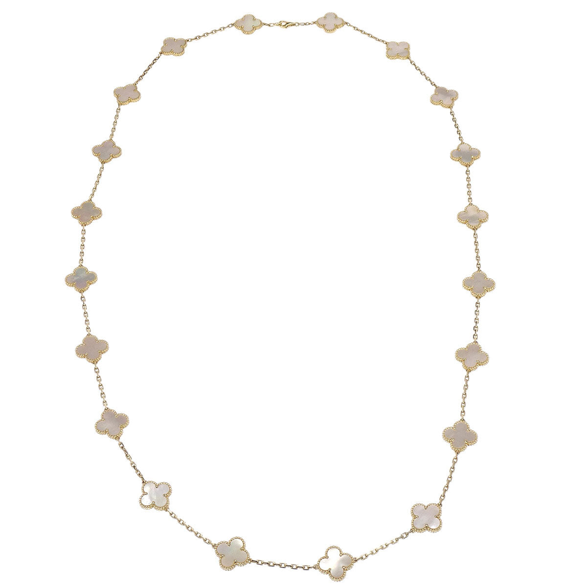 Van Cleef & Arpels Alhambra 20P Necklace Mother of Pearl Au750 Jewelry