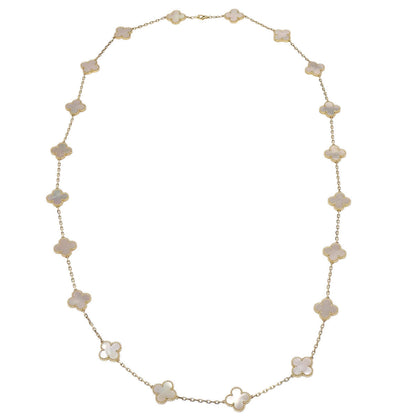 Van Cleef & Arpels Alhambra 20P Necklace Mother of Pearl Au750 Jewelry
