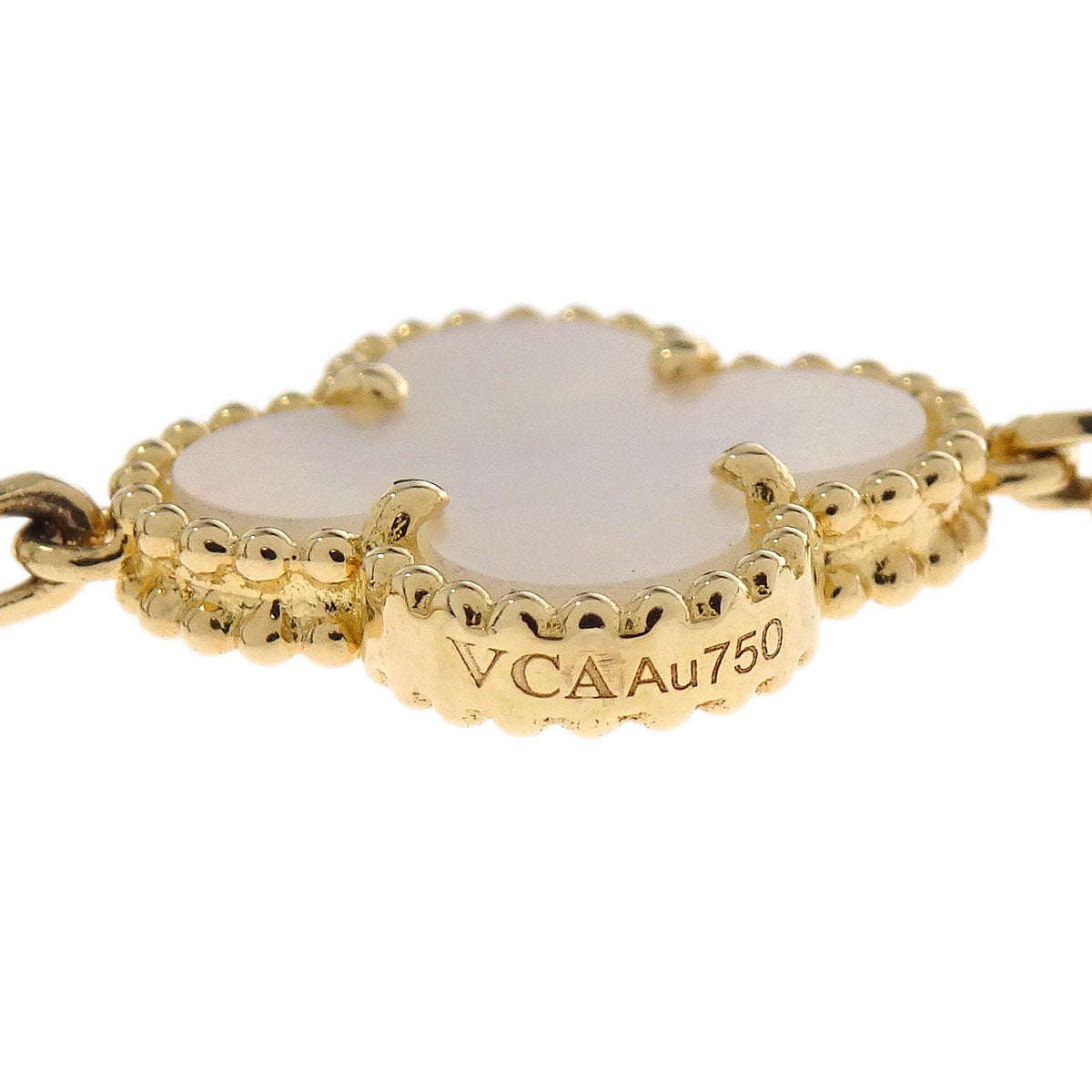 Van Cleef & Arpels Alhambra 20P Necklace Mother of Pearl Au750 Jewelry