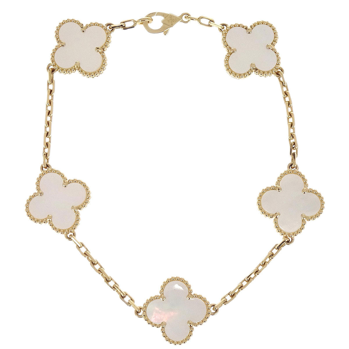 Van Cleef & Arpels Alhambra Bracelet Mother of Pearl Gold Au750 Jewelry