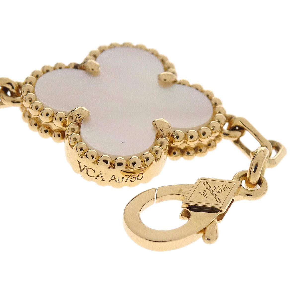 Van Cleef & Arpels Alhambra Bracelet Mother of Pearl Gold Au750 Jewelry