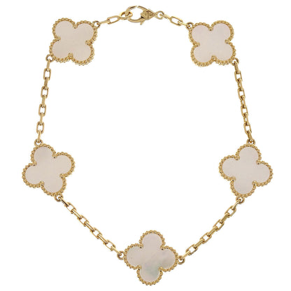 Van Cleef & Arpels Alhambra Bracelet Mother of Pearl Gold Au750 Jewelry