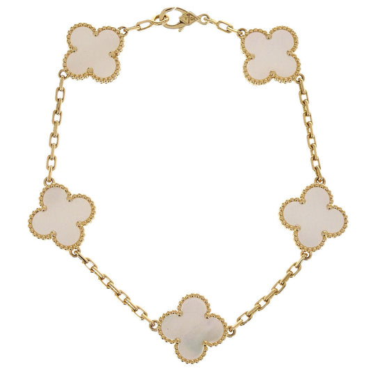 Van Cleef & Arpels Alhambra Bracelet Mother of Pearl Gold Au750 Jewelry