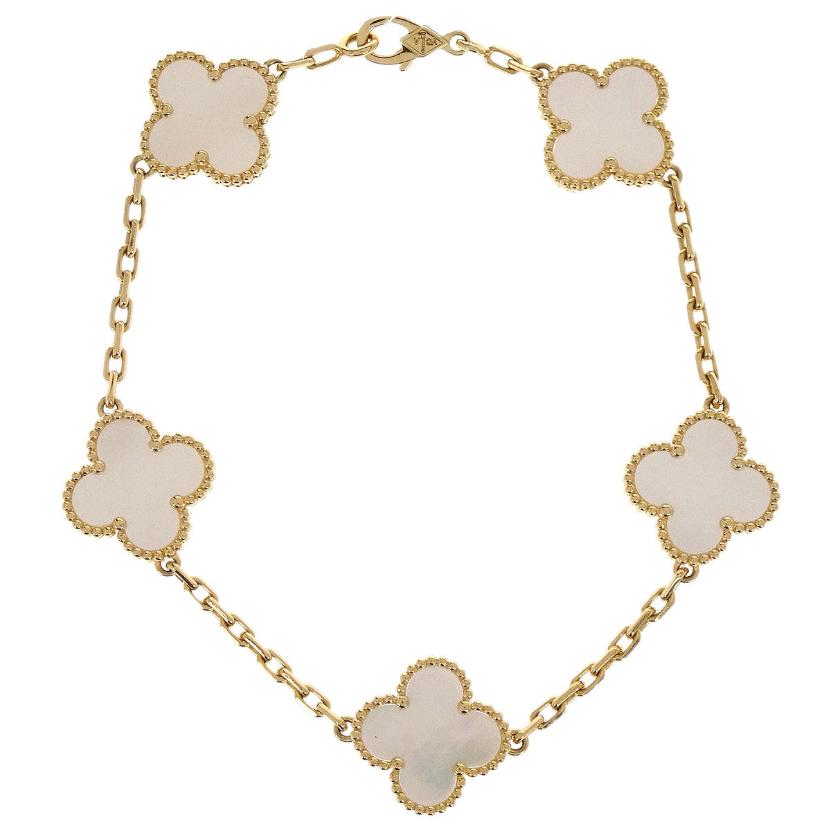 Van Cleef & Arpels Alhambra Bracelet Mother of Pearl Gold Au750 Jewelry