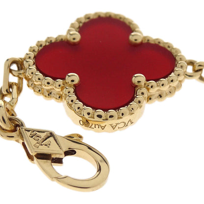 Van Cleef & Arpels Alhambra 5P Bracelet Carnelian Gold Au750 JA992448 Jewelry