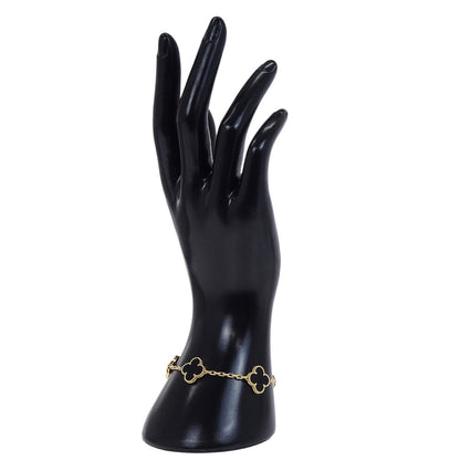 Van Cleef & Arpels Alhambra 5P Bracelet Onyx Gold Au750 Jewelry