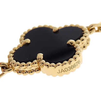 Van Cleef & Arpels Alhambra 5P Bracelet Onyx Gold Au750 Jewelry