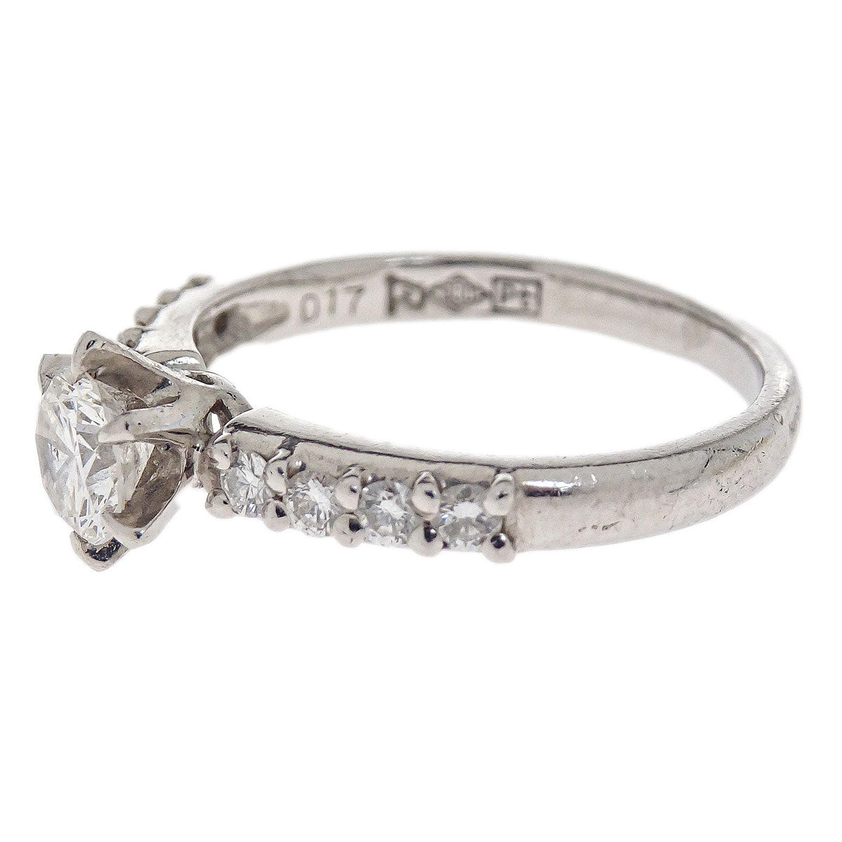 Ring Pt900 Diamond Silver #48 Jewelry