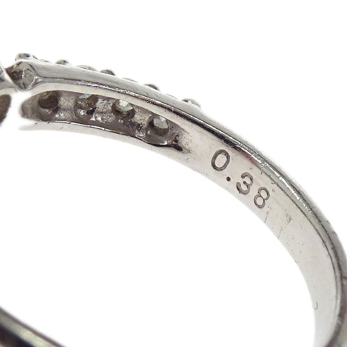 Ring Pt900 Diamond Silver #48 Jewelry