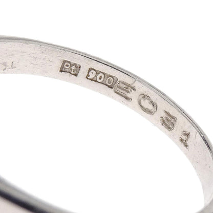 Ring Pt900 Emerald Diamond Silver #51 Jewelry